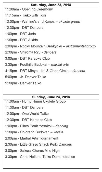 2018 Perf Sked